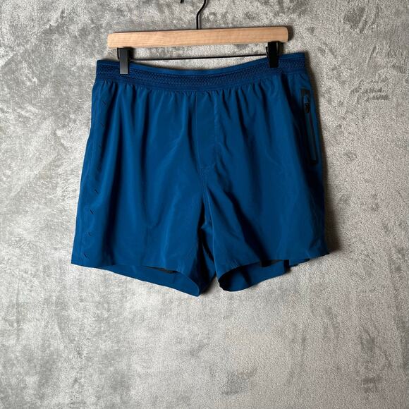 Ten Thousand Lightweight Run Performance Session Shorts Size XL 5” Teal Lined - Picture 1 of 5